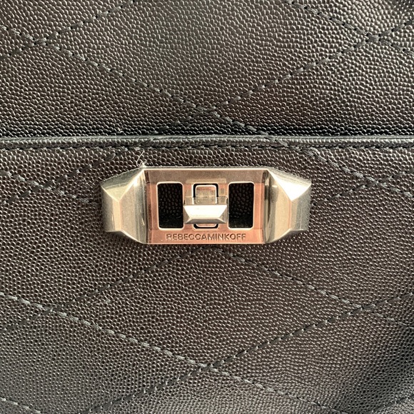 REBECCA MINKOFF | Je T’aime Work Bag Tote - Black Leather - Picture 15 of 17